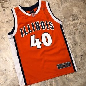 Nike Elite Illini Basketball Orange Jersey #40 Boy